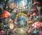 Kate Été Jungle Champignon Horloge Porte Toile de fond conçue par Chain Photographie - Kate Backdrop FR