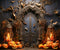Kate Halloween Citrouille Noir Porte Toile de fond conçue par Emetselch - Kate Backdrop FR