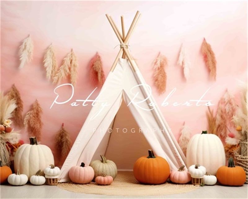 Kate Automne Citrouilles Tente Toile de fond Conçu par Patty Robert - Kate Backdrop FR