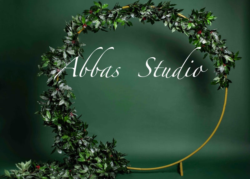 Kate Noël Arche de Houx Vert Toile de fond conçue par Abbas Studio - Kate Backdrop FR