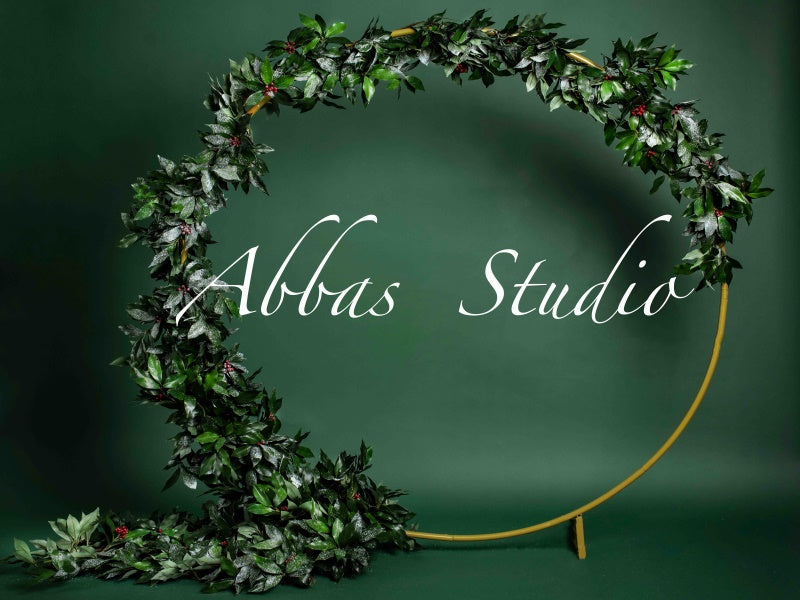 Kate Noël Arche de Houx Vert Toile de fond conçue par Abbas Studio - Kate Backdrop FR