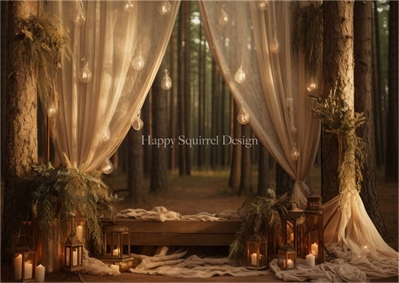 Kate Forêt de Bohême Arbres Toile de fond Conçu par Happy Squirrel Design - Kate Backdrop FR
