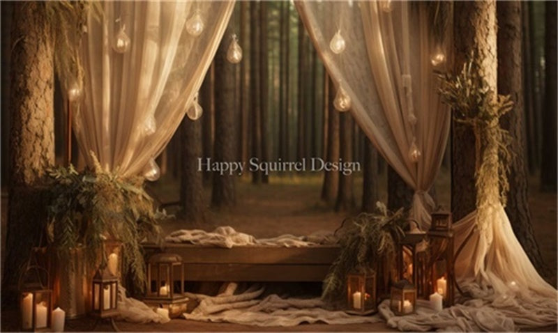 Kate Forêt de Bohême Arbres Toile de fond Conçu par Happy Squirrel Design - Kate Backdrop FR