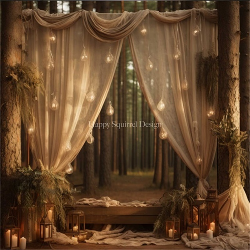 Kate Forêt de Bohême Arbres Toile de fond Conçu par Happy Squirrel Design - Kate Backdrop FR