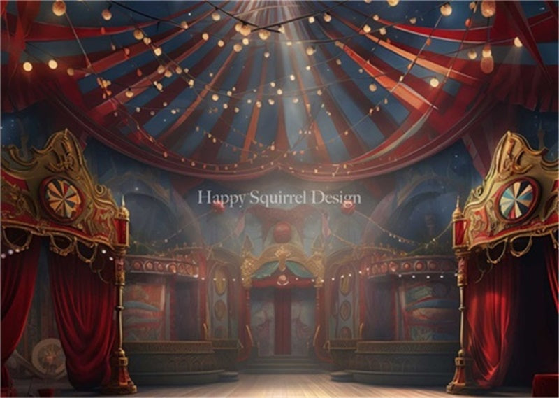 Kate Lumières Cirque Anniversaire Toile de fond Conçu par Happy Squirrel Design