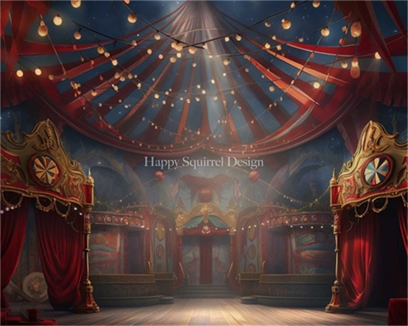 Kate Lumières Cirque Anniversaire Toile de fond Conçu par Happy Squirrel Design