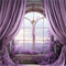 Kate Fenêtre Rideau Violet Intérieur Toile de fond Conçu par Happy Squirrel Design - Kate Backdrop FR
