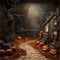Kate Citrouille Forêt Halloween Maison Toile de fond Conçu par Happy Squirrel Design - Kate Backdrop FR