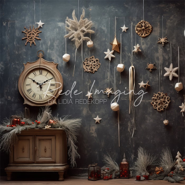 Kate Noël Horloge Décoration murale Toile de fond conçue par Lidia Redekopp - Kate Backdrop FR