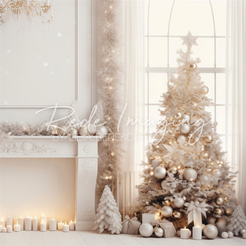 Kate Léger & Lumineux Noël Blanc Toile de fond conçue par Lidia Redekopp