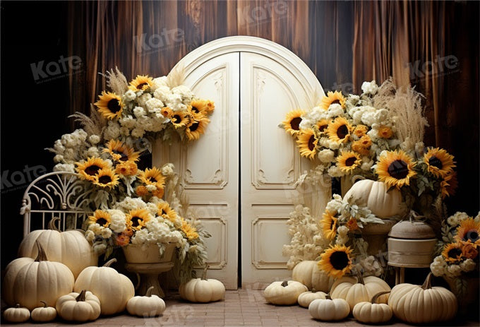 Kate Automne Tournesol Action de grâces Grange Toile de fond conçu par Emetselch - Kate Backdrop FR
