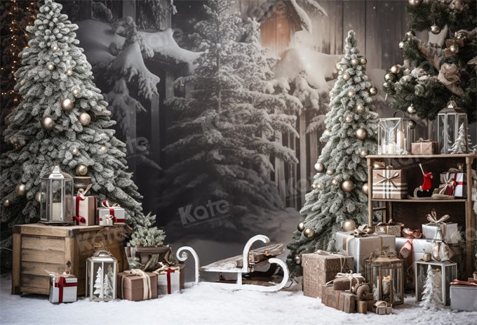 Kate Hiver Extérieur Noël Cadeaux Toile de fond conçue par Emetselch