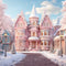 Kate Hiver Noël Ville Rose Neige Toile de fond conçue par Emetselch - Kate Backdrop FR