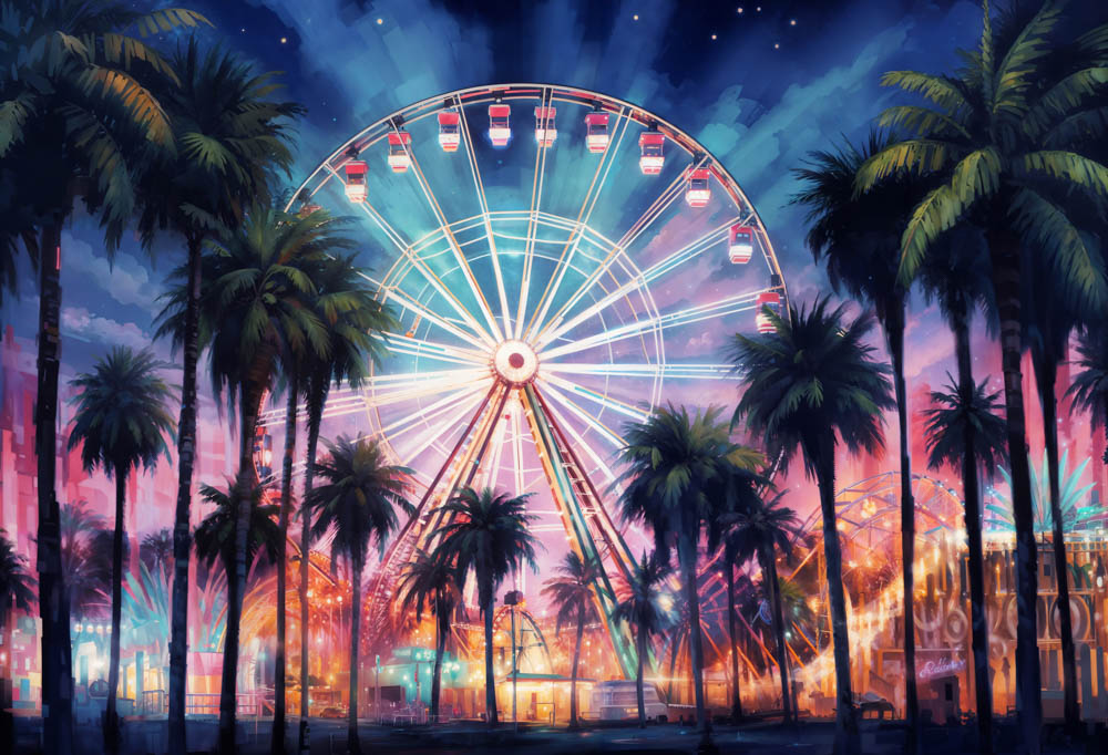 Kate Poupée de mode Grande roue Parc Toile de fond conçu par Emetselch - Kate Backdrop FR