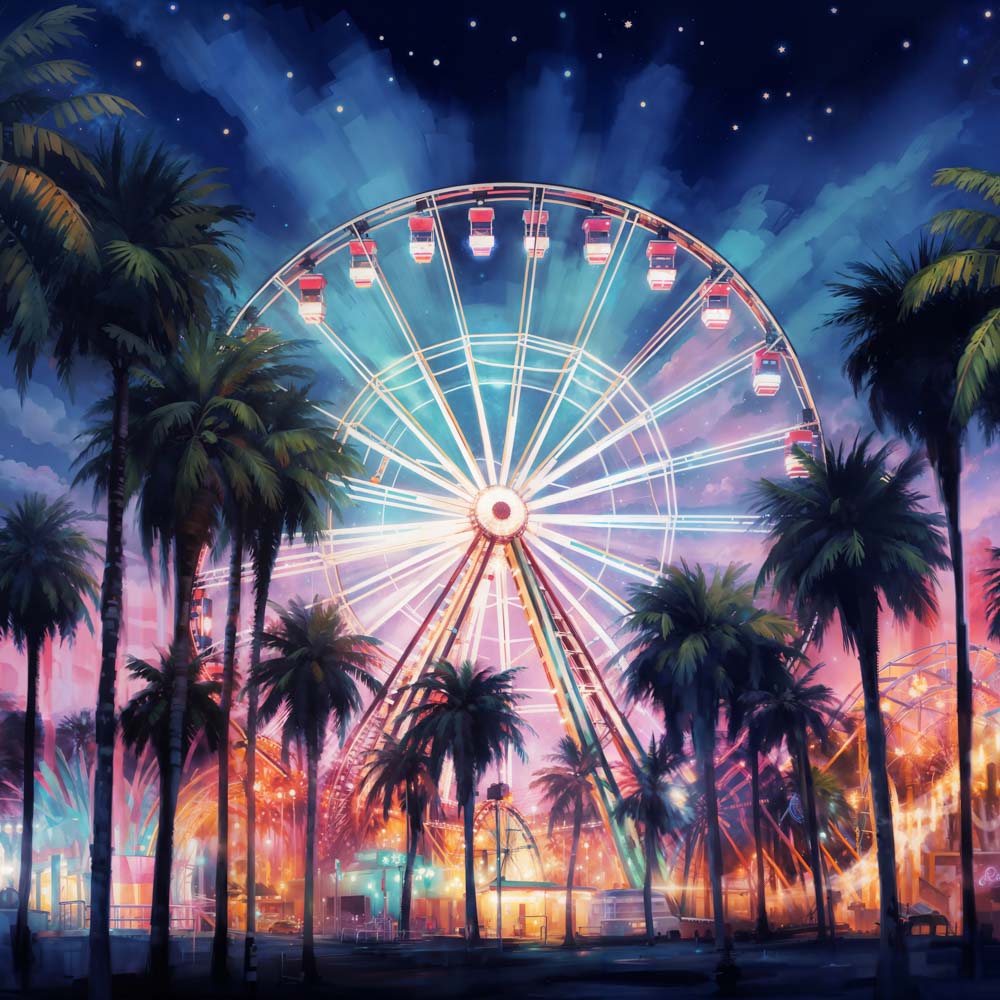 Kate Poupée de mode Grande roue Parc Toile de fond conçu par Emetselch - Kate Backdrop FR