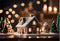 Kate Bokeh Noël Maison de pain d'épice Toile de fond pour la photographie - Kate Backdrop FR