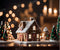 Kate Bokeh Noël Maison de pain d'épice Toile de fond pour la photographie - Kate Backdrop FR