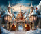 Kate Noël Château Hiver Neige Toile de fond conçue par Emetselch - Kate Backdrop FR