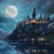 Kate Château Nuit Lune Nuage Toile de fond pour la photographie - Kate Backdrop FR