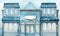 Kate Devanture Bleu Bâtiment Toile de fond Conçu par Patty Robert - Kate Backdrop FR
