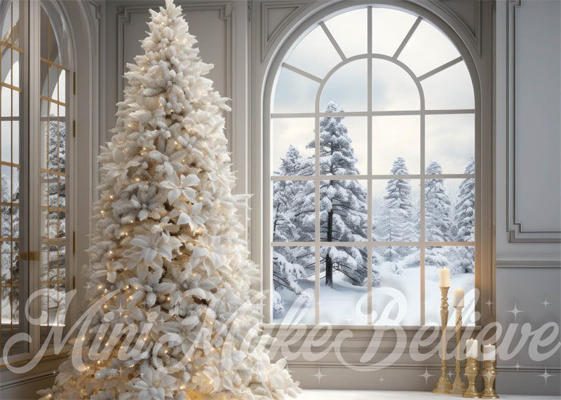 Kate Elégante Chambre Arbre Blanc Toile de fond conçue par Mini MakeBelieve