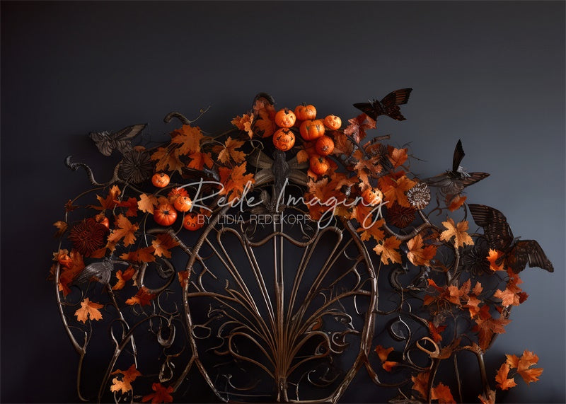 Kate Citrouilles & Papillons Automne Tête de lit Toile de fond conçue par Lidia Redekopp