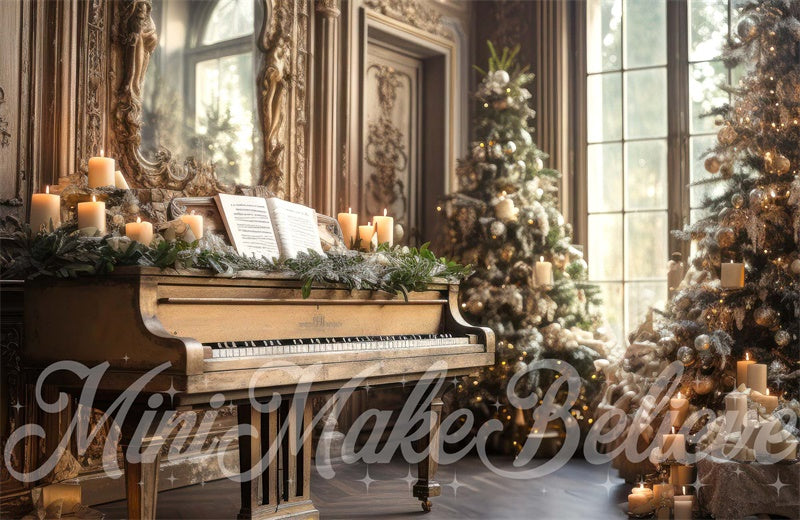 Kate Noël Piano Chambre de musique Toile de fond conçue par Mini MakeBelieve - Kate Backdrop FR