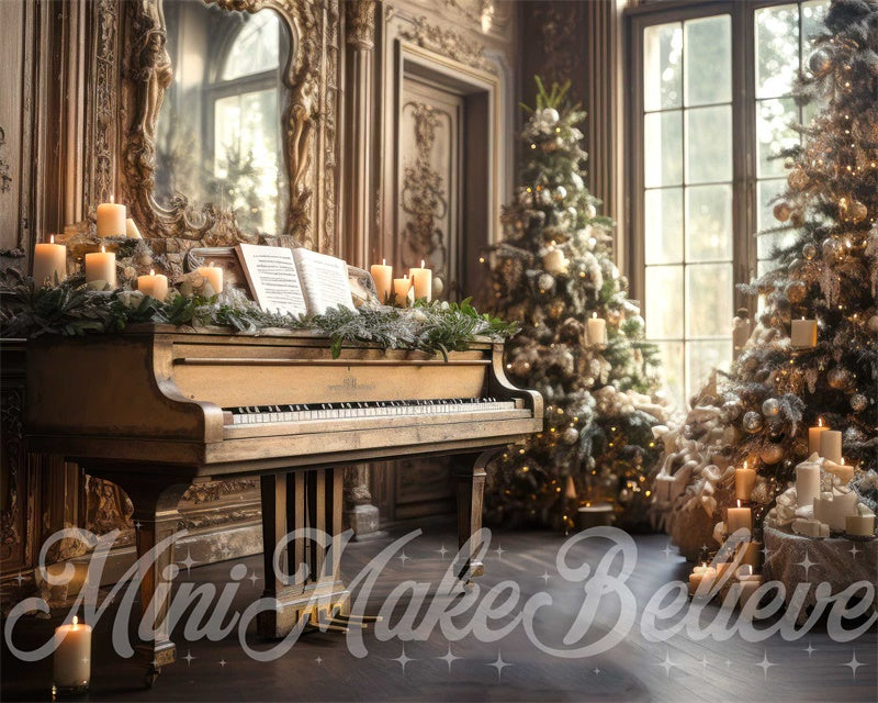 Kate Noël Piano Chambre de musique Toile de fond conçue par Mini MakeBelieve - Kate Backdrop FR