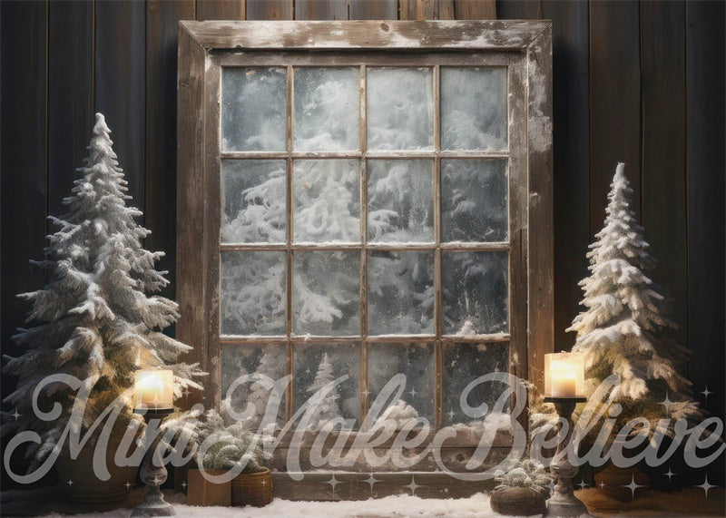 Kate Noël Hiver Fenêtre givrée Toile de fond conçue par Mini MakeBelieve
