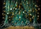 Kate Noël Hiver Rideau Vert avec Étoiles Toile de fond conçue par Mini MakeBelieve - Kate Backdrop FR