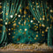 Kate Noël Hiver Rideau Vert avec Étoiles Toile de fond conçue par Mini MakeBelieve - Kate Backdrop FR