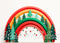 Kate Arc-en-ciel Arbres de Noël Hiver Toile de fond conçue par Mini MakeBelieve - Kate Backdrop FR