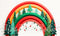 Kate Arc-en-ciel Arbres de Noël Hiver Toile de fond conçue par Mini MakeBelieve - Kate Backdrop FR