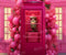 Kate Poupée Fantaisie Rose Cabine téléphonique Toile de fond pour la photographie - Kate Backdrop FR