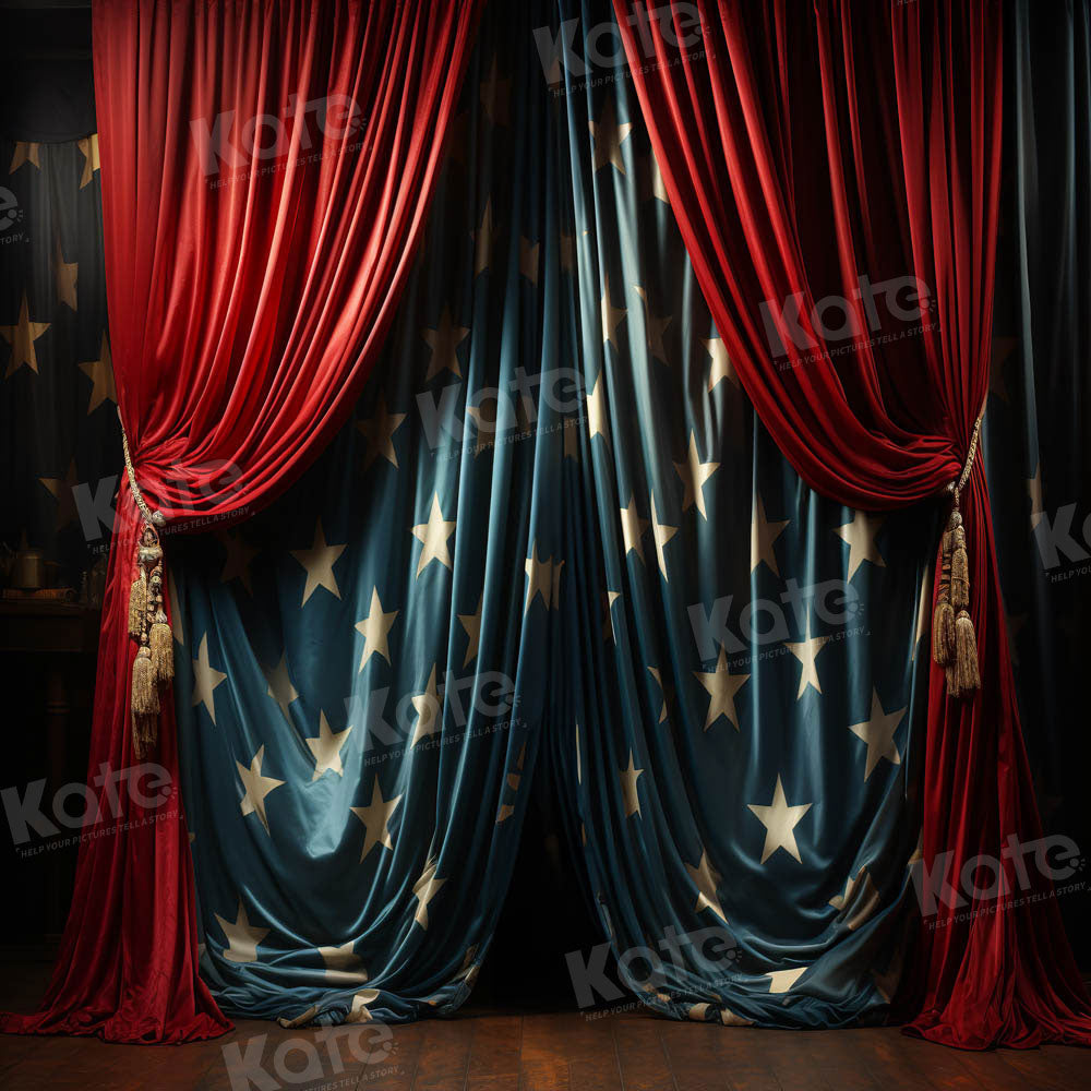 Kate Étoiles Rideau rouge Scène Toile de fond pour la photographie - Kate Backdrop FR