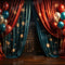 Kate Étoiles Ballons Rideau Rouge & Bleu Scène Toile de fond pour la photographie - Kate Backdrop FR