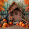 Kate Automne Maison Feuille d'érable Toile de fond pour la photographie - Kate Backdrop FR