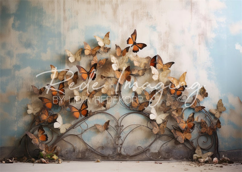 Kate Rustique Papillon Tête de lit Toile de fond conçue par Lidia Redekopp