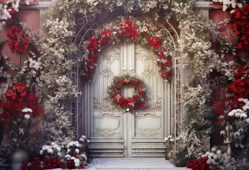 Kate Noël Porte Blanc Plante Extérieur Toile de fond conçue par Chain Photographie