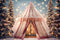 Kate Hiver Noël Cirque Tente Toile de fond conçue par Chain Photographie - Kate Backdrop FR