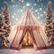 Kate Hiver Noël Cirque Tente Toile de fond conçue par Chain Photographie - Kate Backdrop FR