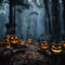 Kate Halloween Citrouille Forêt Fantasmagorique Toile de fond pour la photographie - Kate Backdrop FR