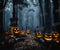 Kate Halloween Citrouille Forêt Fantasmagorique Toile de fond pour la photographie - Kate Backdrop FR