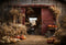 Kate Automne Grange Foins Citrouille Toile de fond pour la photographie - Kate Backdrop FR