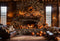 Kate Automne Canapé Cheminée Citrouille Toile de fond pour la photographie - Kate Backdrop FR
