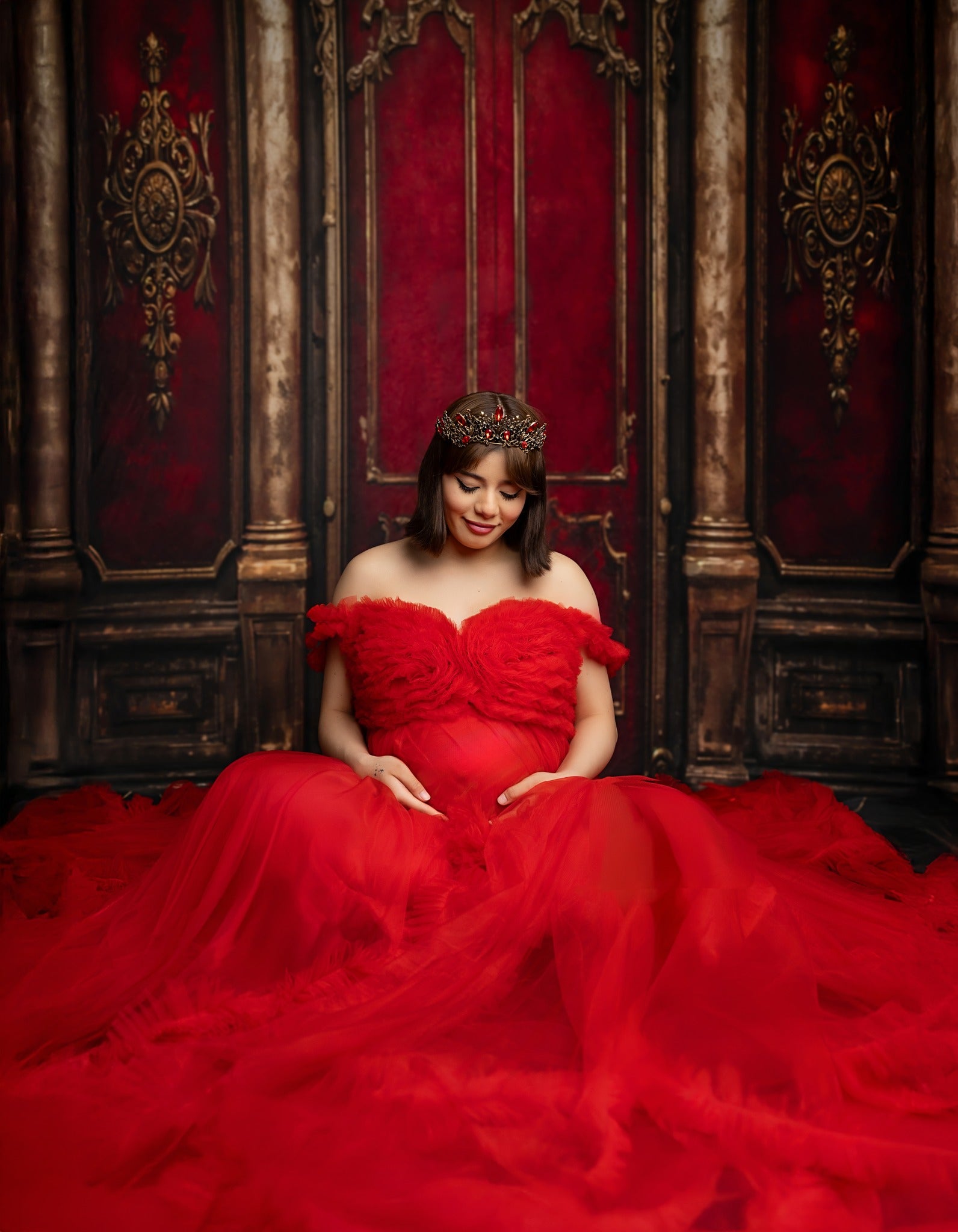 Kate Rétro Vieux Mur Rouge Toile de fond conçue par Chain Photographie - Kate Backdrop FR