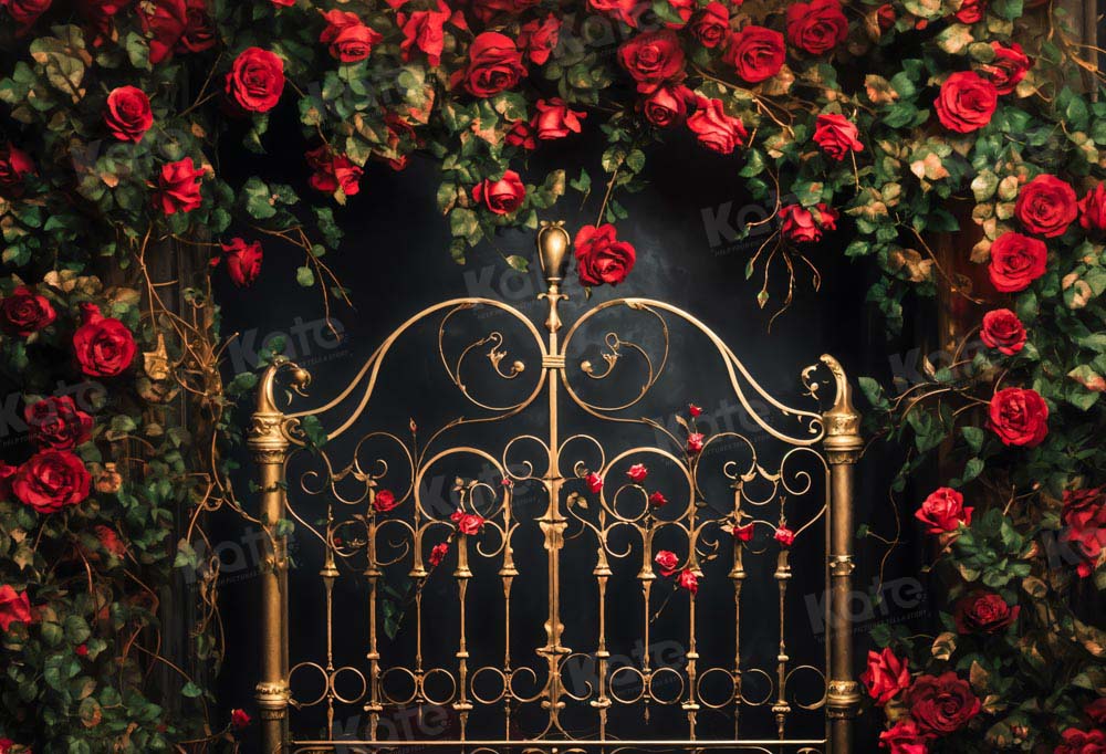 Kate Saint Valentin Roses rouges Tête de lit Toile de fond conçue par Emetselch