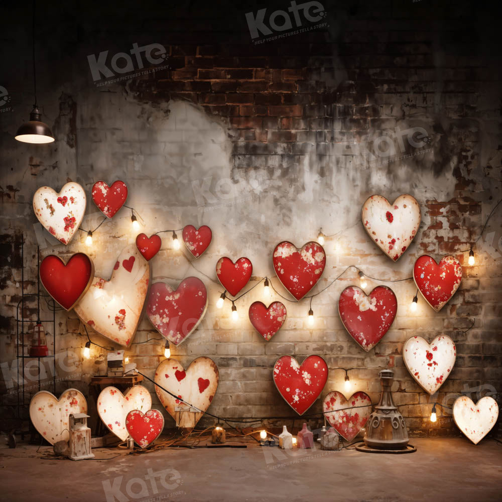 Kate Saint Valentin Lampe rétro Mur Amour Toile de fond conçue par Emetselch