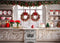 Kate Cuisine Couronne double Roses Noël Toile de fond conçue par Mini MakeBelieve - Kate Backdrop FR