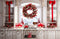 Kate Cuisine Grande couronne au milieu Noël Toile de fond conçue par Mini MakeBelieve - Kate Backdrop FR